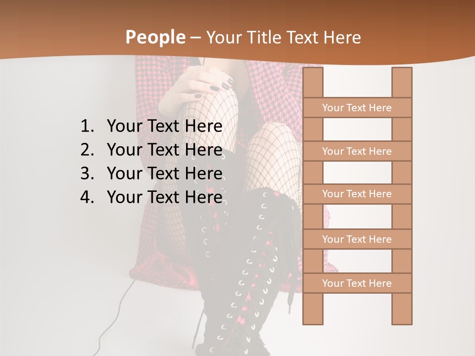 A Woman With Headphones Is Sitting On The Floor PowerPoint Template