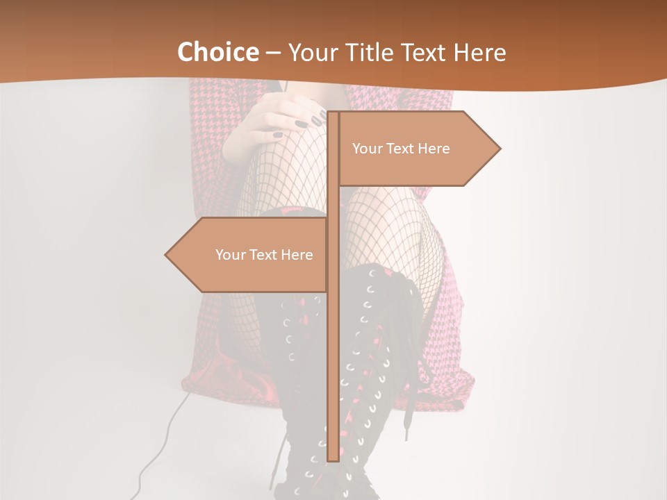 A Woman With Headphones Is Sitting On The Floor PowerPoint Template