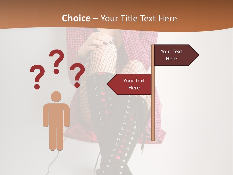 A Woman With Headphones Is Sitting On The Floor PowerPoint Template