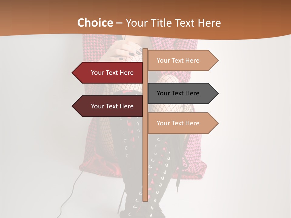 A Woman With Headphones Is Sitting On The Floor PowerPoint Template