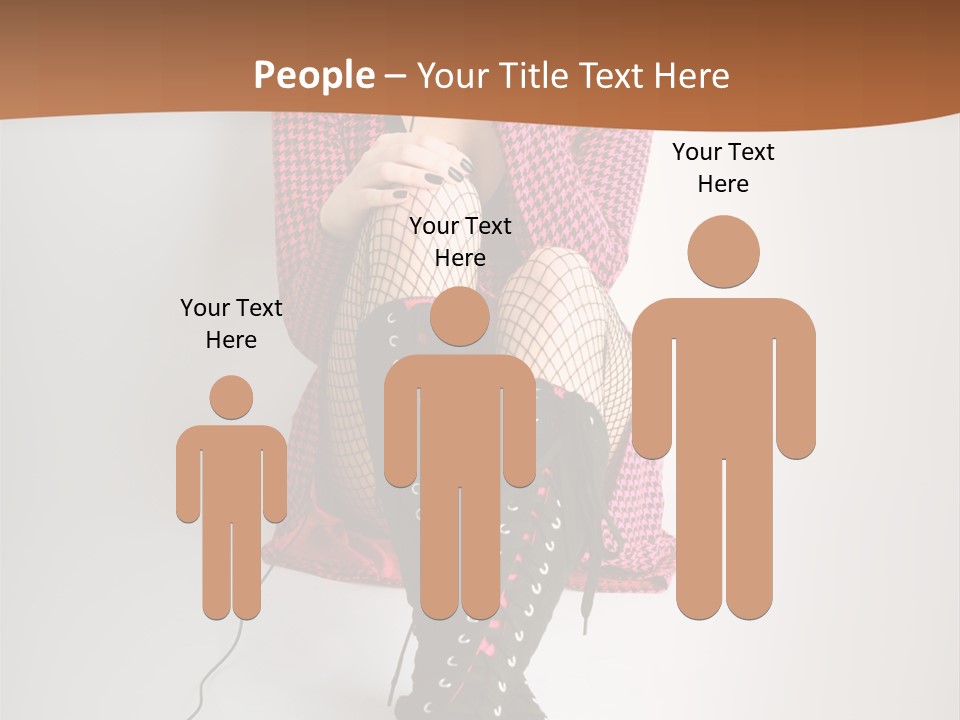 A Woman With Headphones Is Sitting On The Floor PowerPoint Template