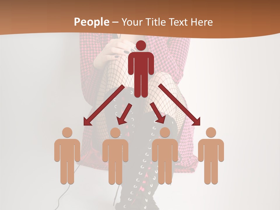 A Woman With Headphones Is Sitting On The Floor PowerPoint Template