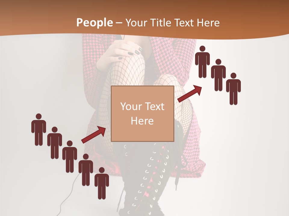 A Woman With Headphones Is Sitting On The Floor PowerPoint Template