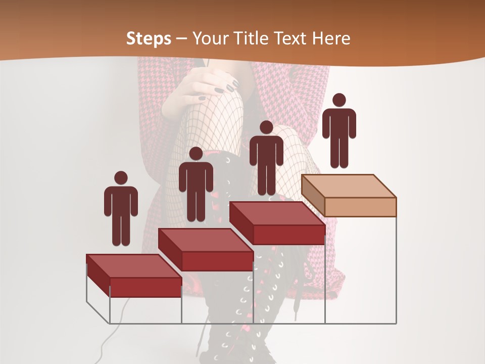 A Woman With Headphones Is Sitting On The Floor PowerPoint Template