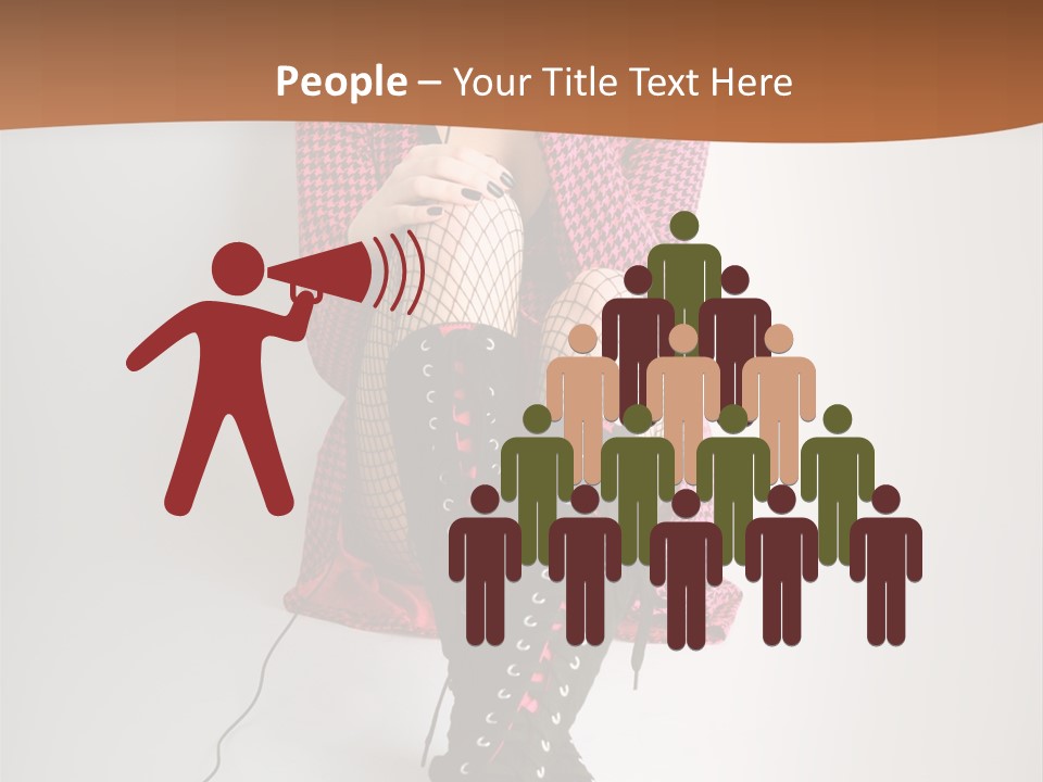 A Woman With Headphones Is Sitting On The Floor PowerPoint Template