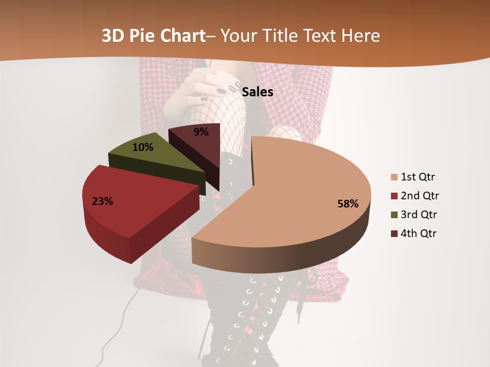 A Woman With Headphones Is Sitting On The Floor PowerPoint Template