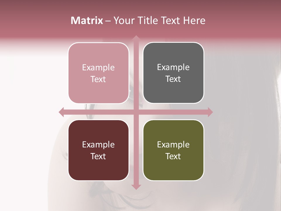 A Woman With Black Hair And Pink Lipstick PowerPoint Template