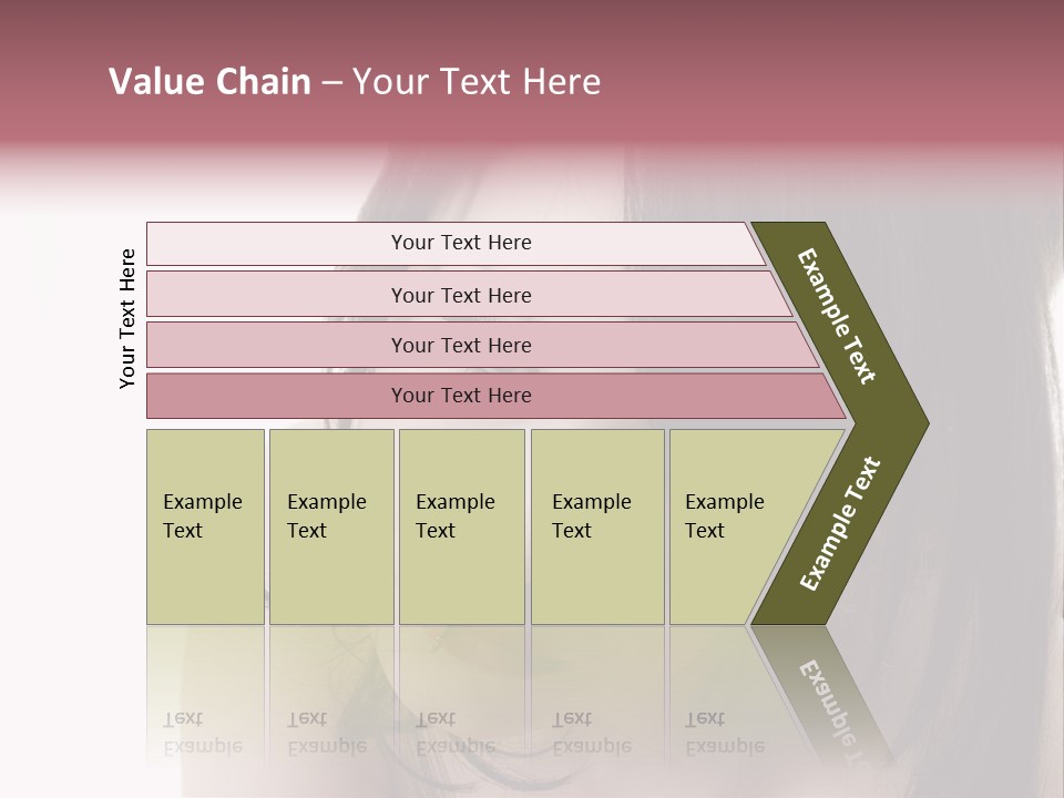 A Woman With Black Hair And Pink Lipstick PowerPoint Template