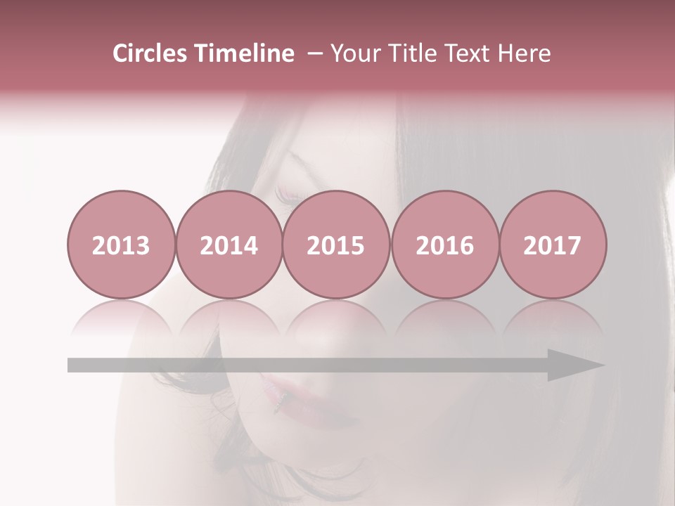 A Woman With Black Hair And Pink Lipstick PowerPoint Template