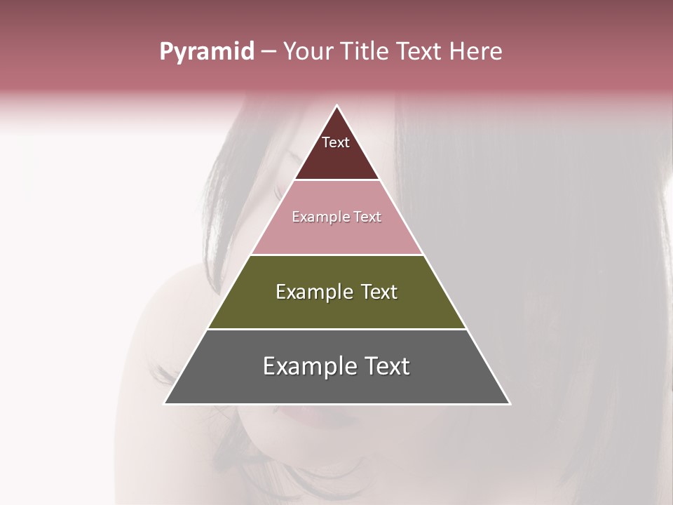 A Woman With Black Hair And Pink Lipstick PowerPoint Template