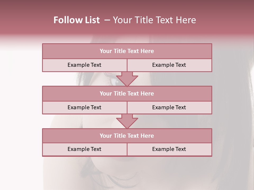 A Woman With Black Hair And Pink Lipstick PowerPoint Template