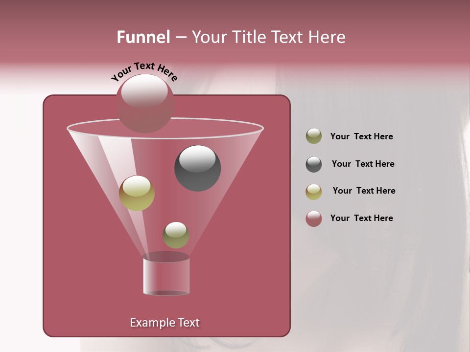 A Woman With Black Hair And Pink Lipstick PowerPoint Template