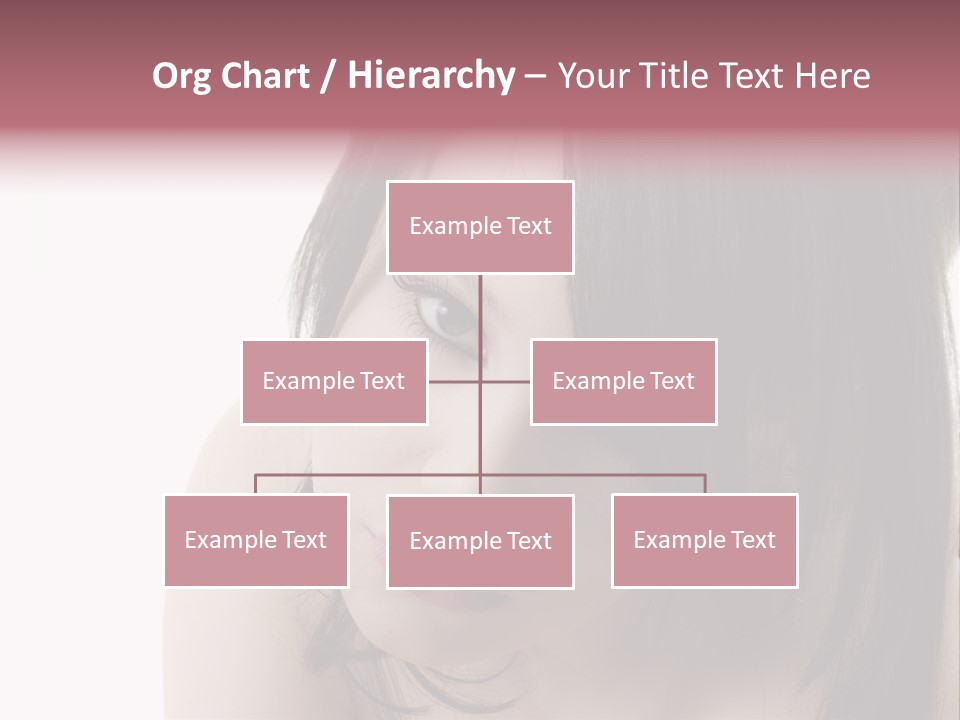 A Woman With Black Hair And Pink Lipstick PowerPoint Template