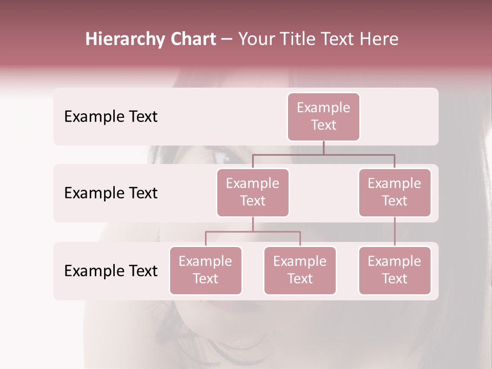 A Woman With Black Hair And Pink Lipstick PowerPoint Template