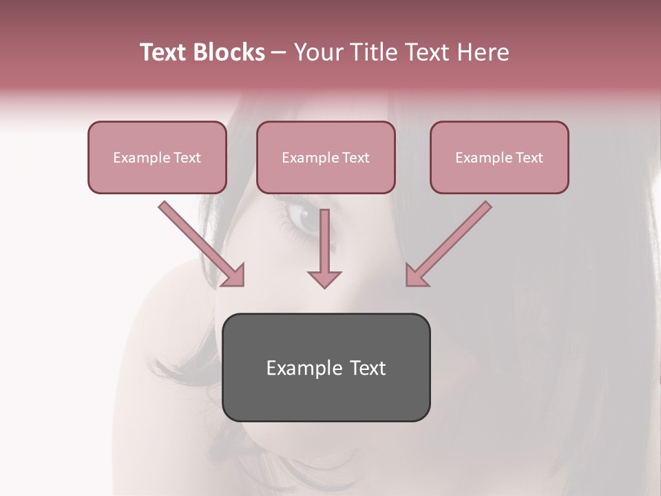 A Woman With Black Hair And Pink Lipstick PowerPoint Template