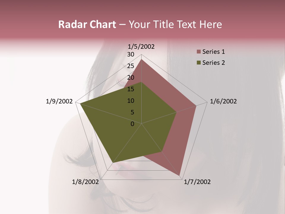 A Woman With Black Hair And Pink Lipstick PowerPoint Template