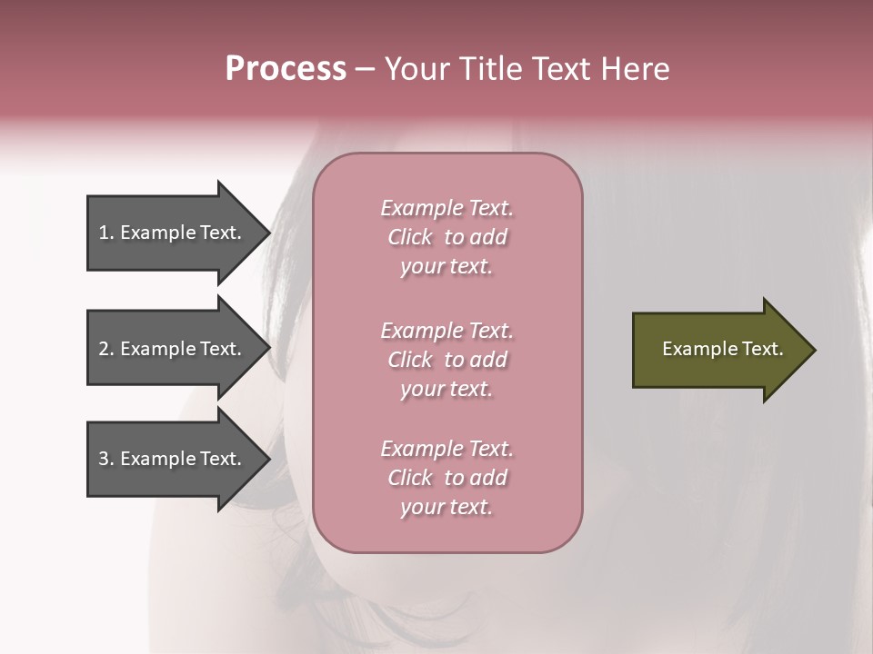 A Woman With Black Hair And Pink Lipstick PowerPoint Template