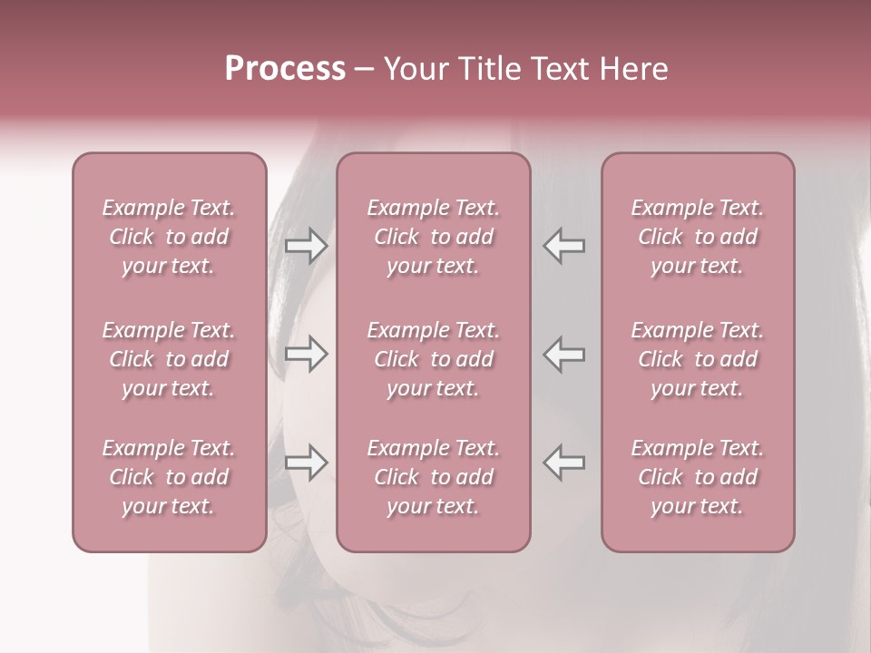 A Woman With Black Hair And Pink Lipstick PowerPoint Template