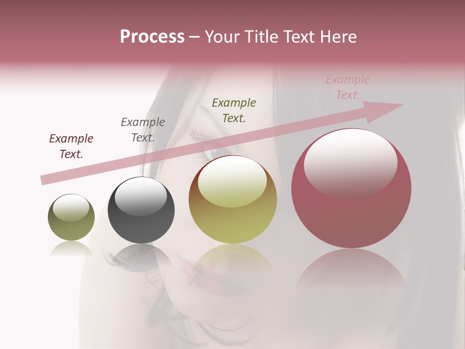 A Woman With Black Hair And Pink Lipstick PowerPoint Template