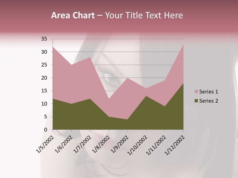 A Woman With Black Hair And Pink Lipstick PowerPoint Template