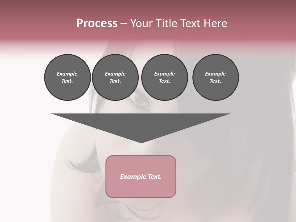 A Woman With Black Hair And Pink Lipstick PowerPoint Template