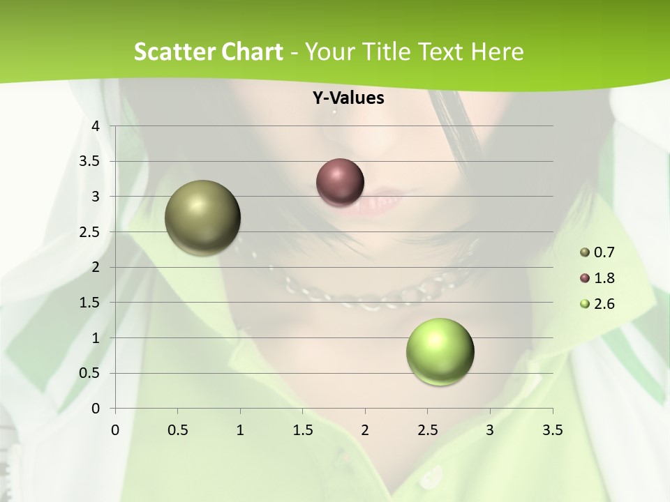 A Woman In A Green Shirt With A Hoodie Over Her Head PowerPoint Template