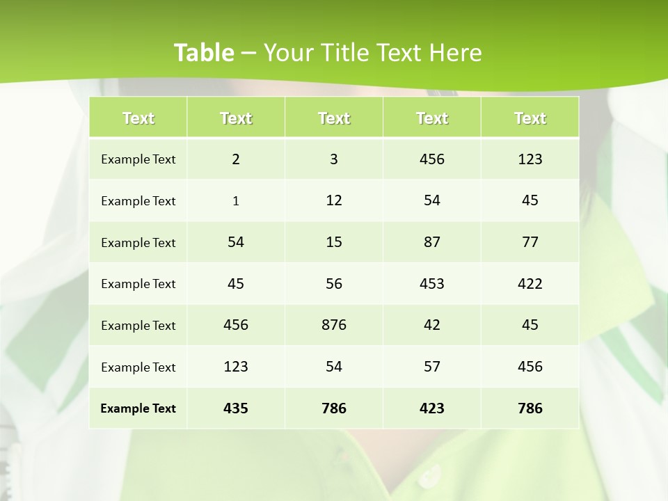 A Woman In A Green Shirt With A Hoodie Over Her Head PowerPoint Template