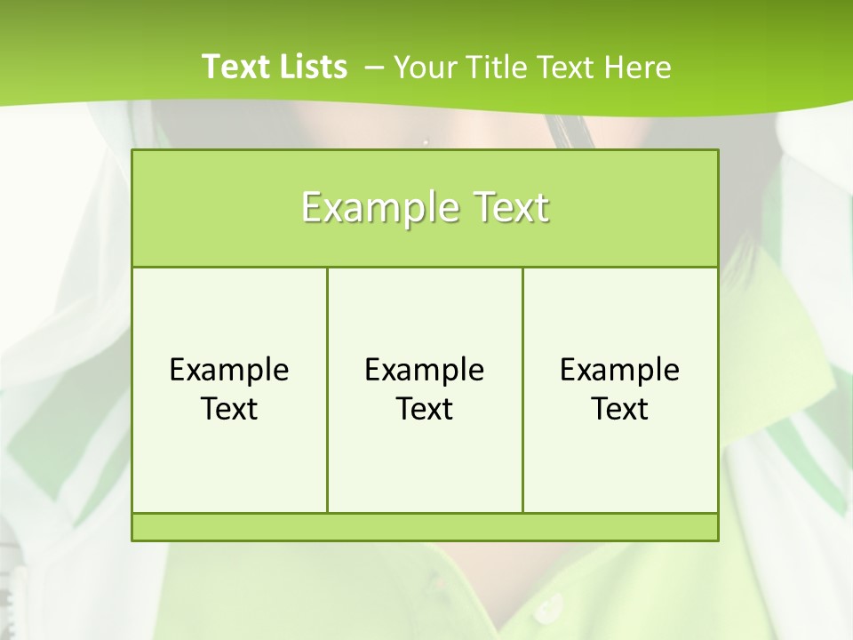 A Woman In A Green Shirt With A Hoodie Over Her Head PowerPoint Template