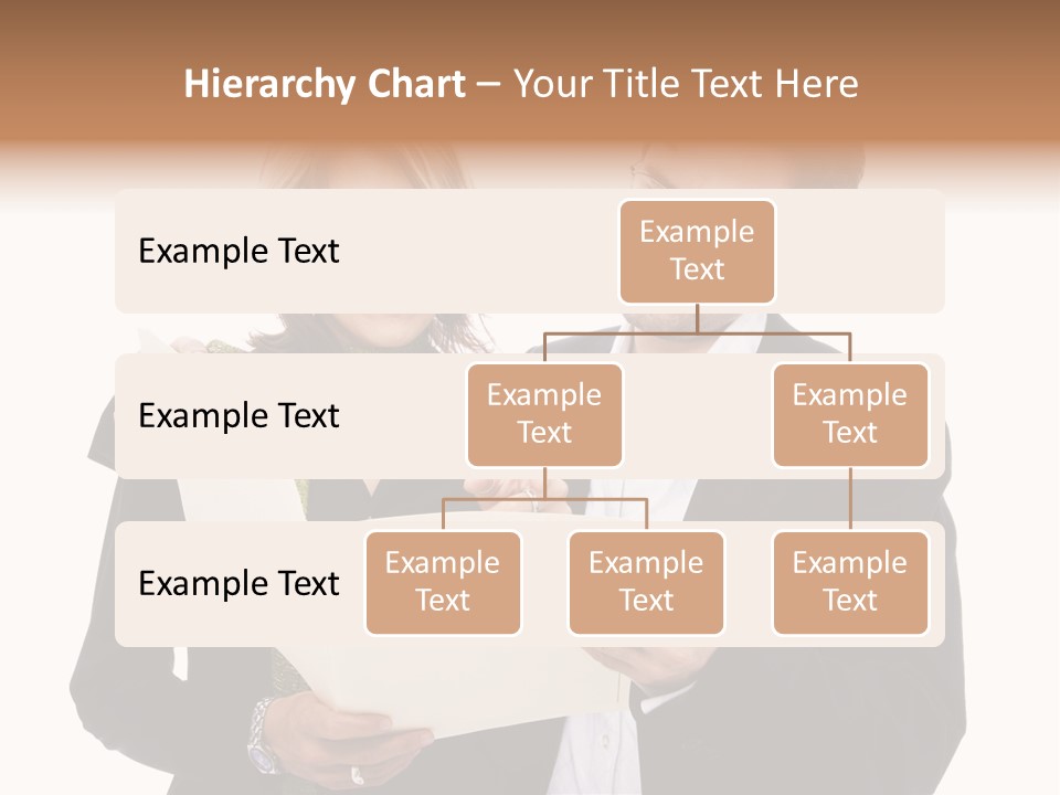 A Man And Woman Looking At A Piece Of Paper PowerPoint Template