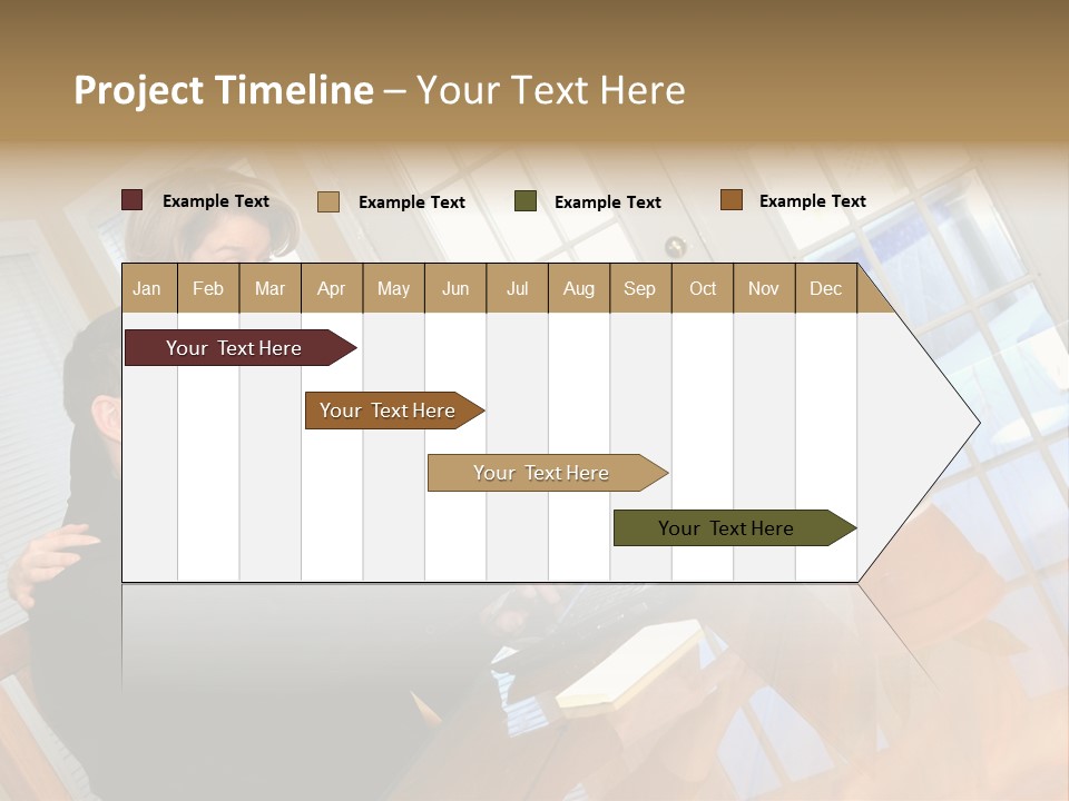 A Man And Woman Sitting At A Table With A Laptop PowerPoint Template