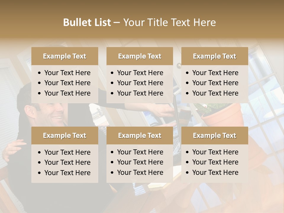 A Man And Woman Sitting At A Table With A Laptop PowerPoint Template