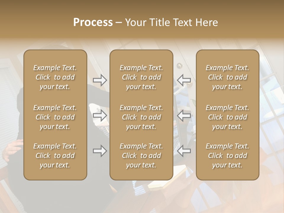 A Man And Woman Sitting At A Table With A Laptop PowerPoint Template
