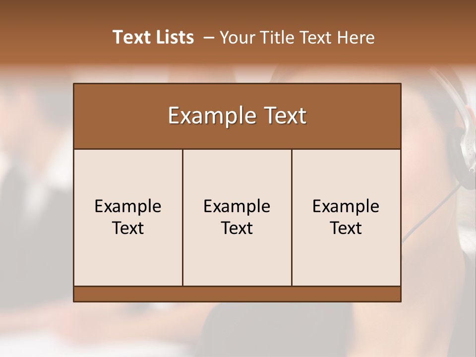 A Woman With A Headset Is Smiling For The Camera PowerPoint Template