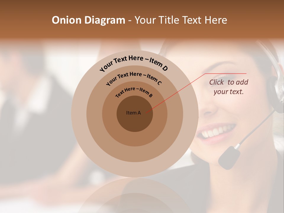 A Woman With A Headset Is Smiling For The Camera PowerPoint Template