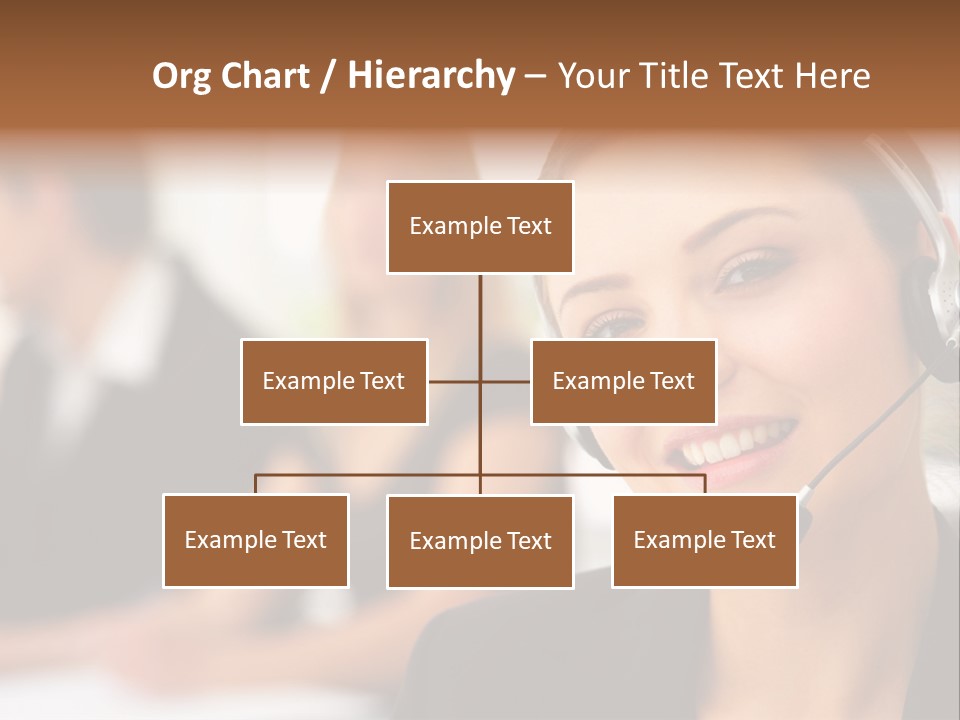 A Woman With A Headset Is Smiling For The Camera PowerPoint Template