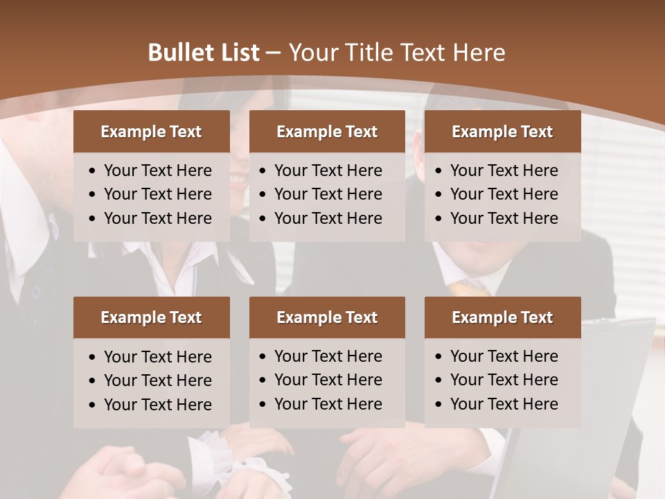 A Group Of People Sitting At A Table With A Laptop PowerPoint Template