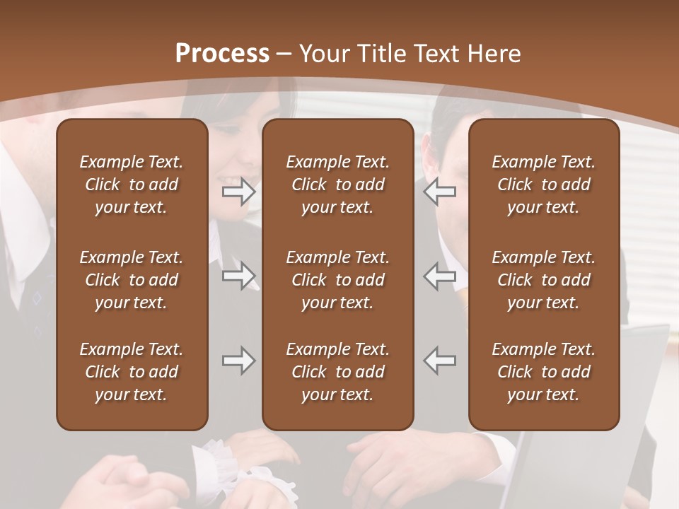 A Group Of People Sitting At A Table With A Laptop PowerPoint Template