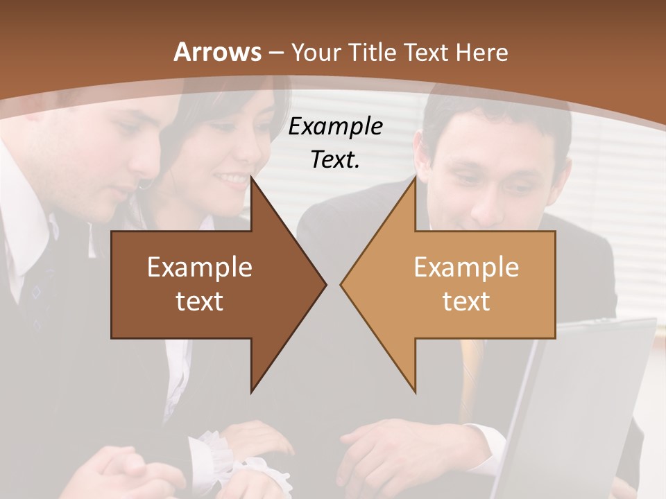 A Group Of People Sitting At A Table With A Laptop PowerPoint Template