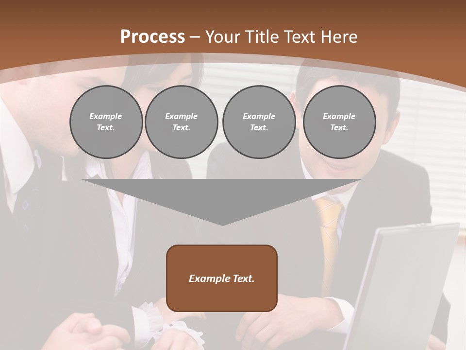 A Group Of People Sitting At A Table With A Laptop PowerPoint Template