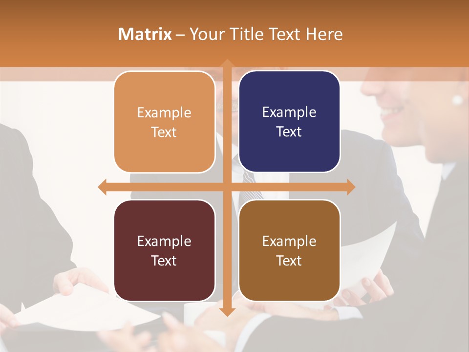 A Group Of Business People Sitting Around A Table PowerPoint Template