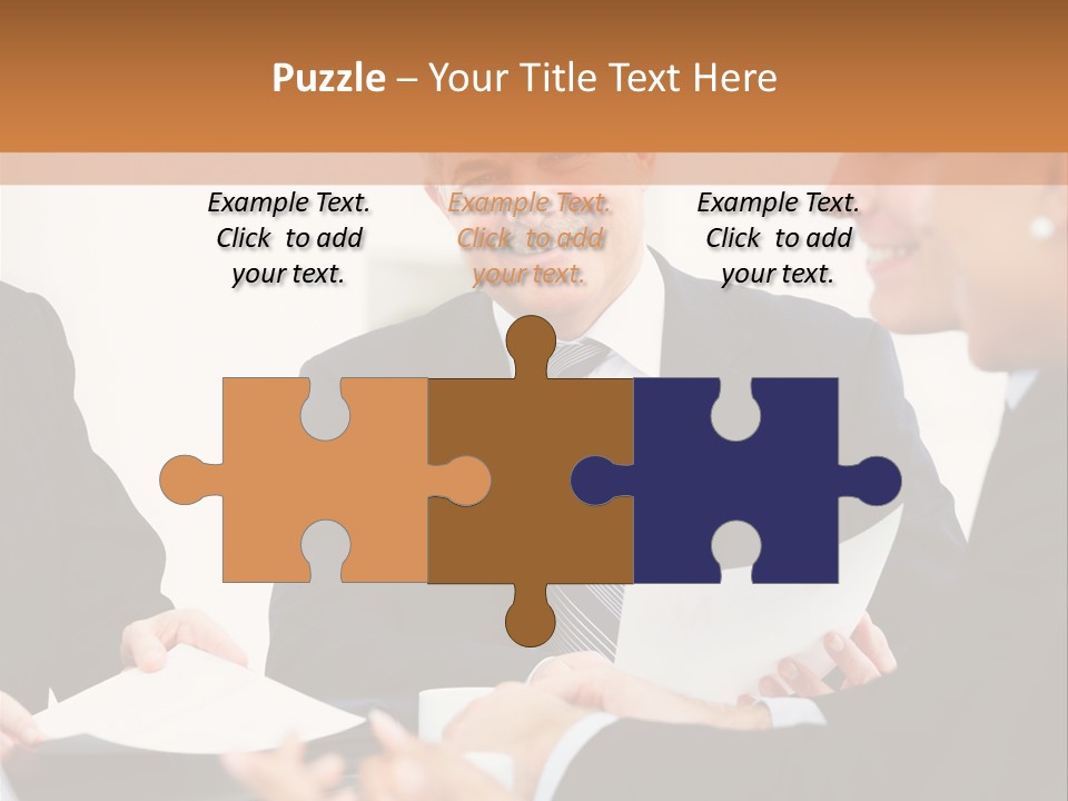 A Group Of Business People Sitting Around A Table PowerPoint Template