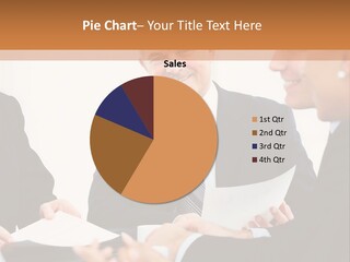 A Group Of Business People Sitting Around A Table PowerPoint Template