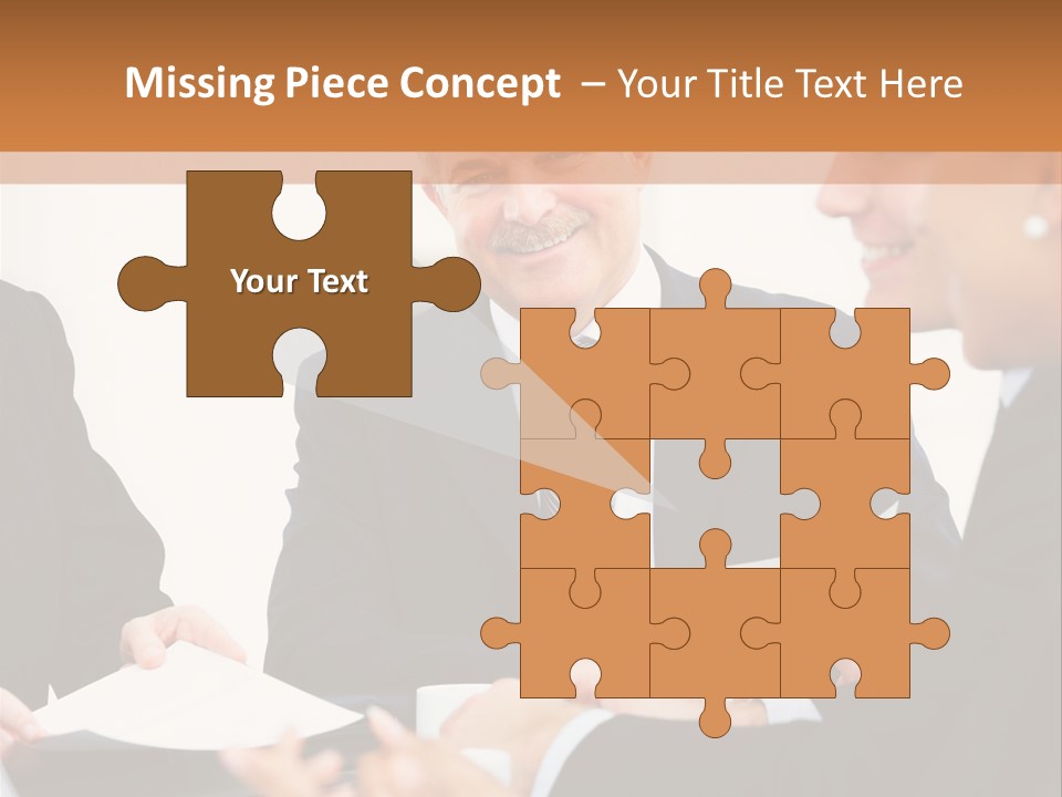 A Group Of Business People Sitting Around A Table PowerPoint Template