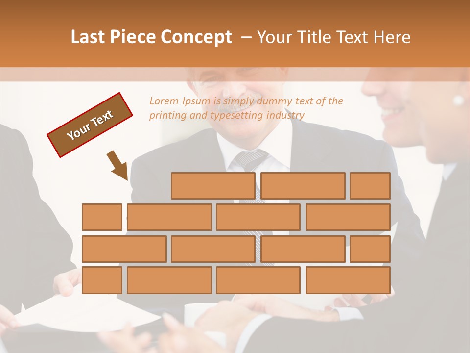A Group Of Business People Sitting Around A Table PowerPoint Template