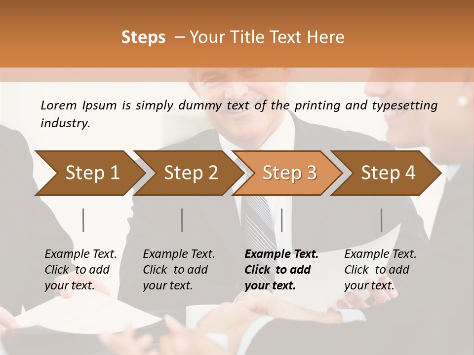 A Group Of Business People Sitting Around A Table PowerPoint Template