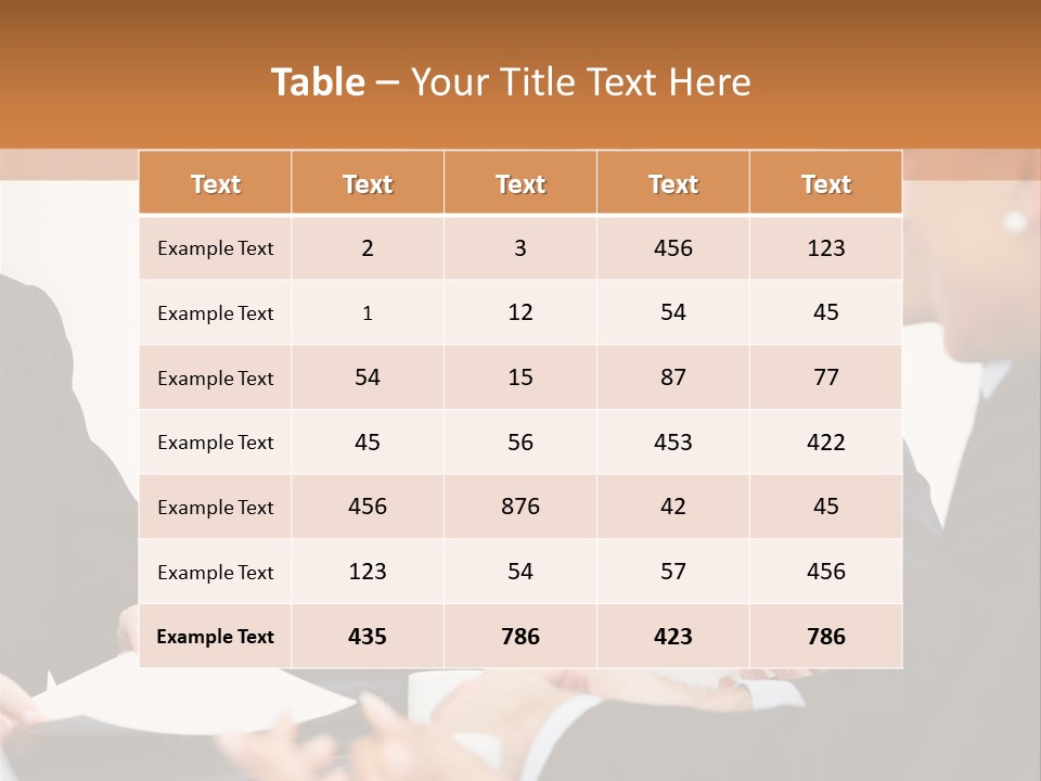 A Group Of Business People Sitting Around A Table PowerPoint Template