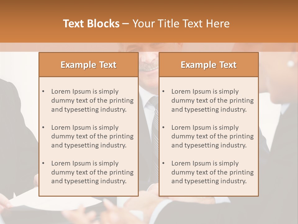 A Group Of Business People Sitting Around A Table PowerPoint Template