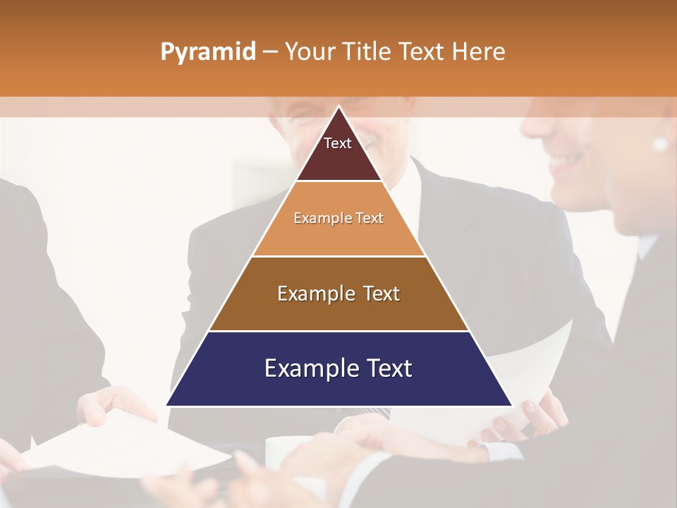 A Group Of Business People Sitting Around A Table PowerPoint Template