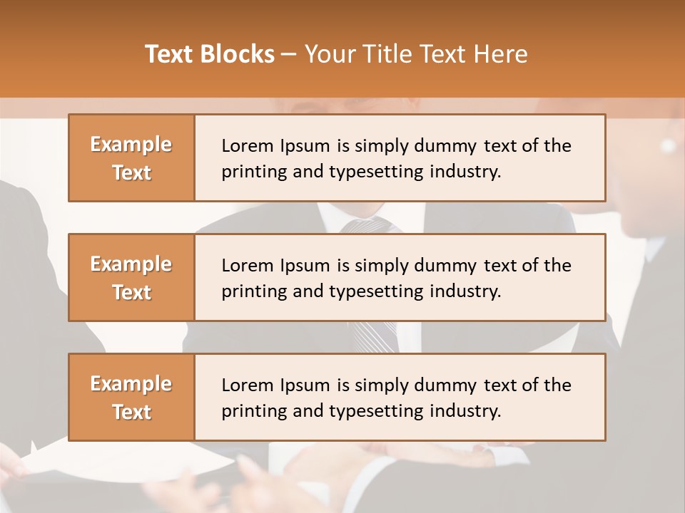 A Group Of Business People Sitting Around A Table PowerPoint Template