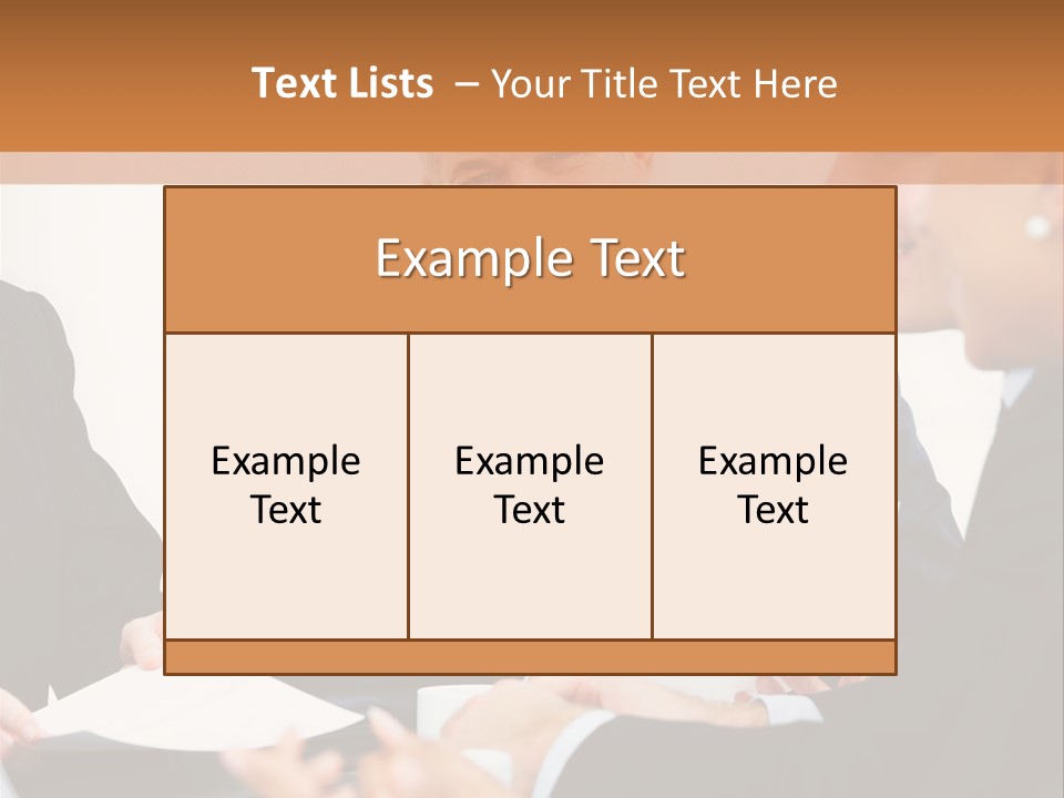 A Group Of Business People Sitting Around A Table PowerPoint Template